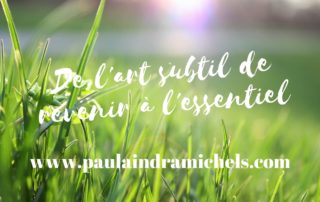Paula Indra MICHELS Article De l'art subtil de revenir à l'essentiel