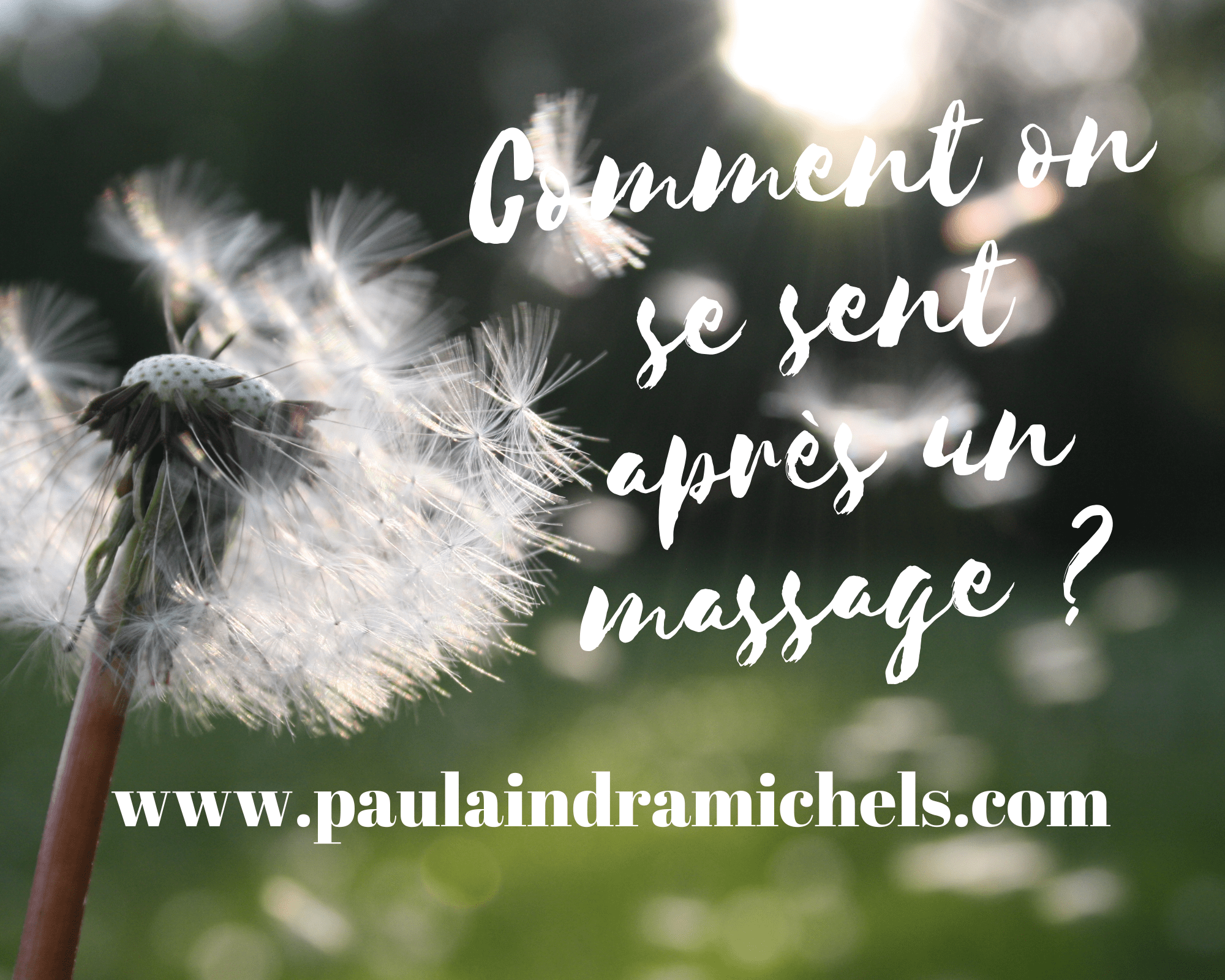 Comment on se sent après un massage